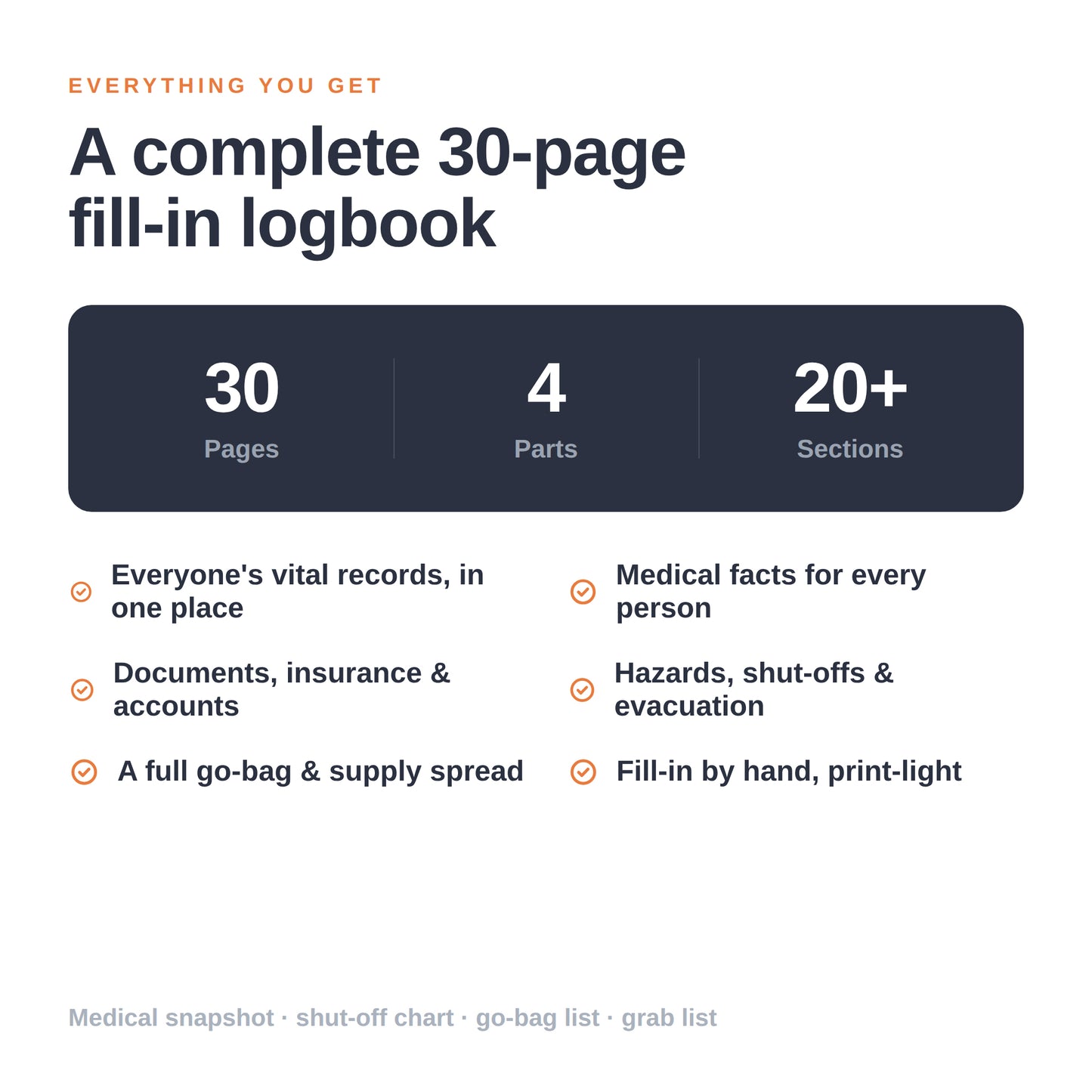 Preparedness Logbook - Digital PDF Download