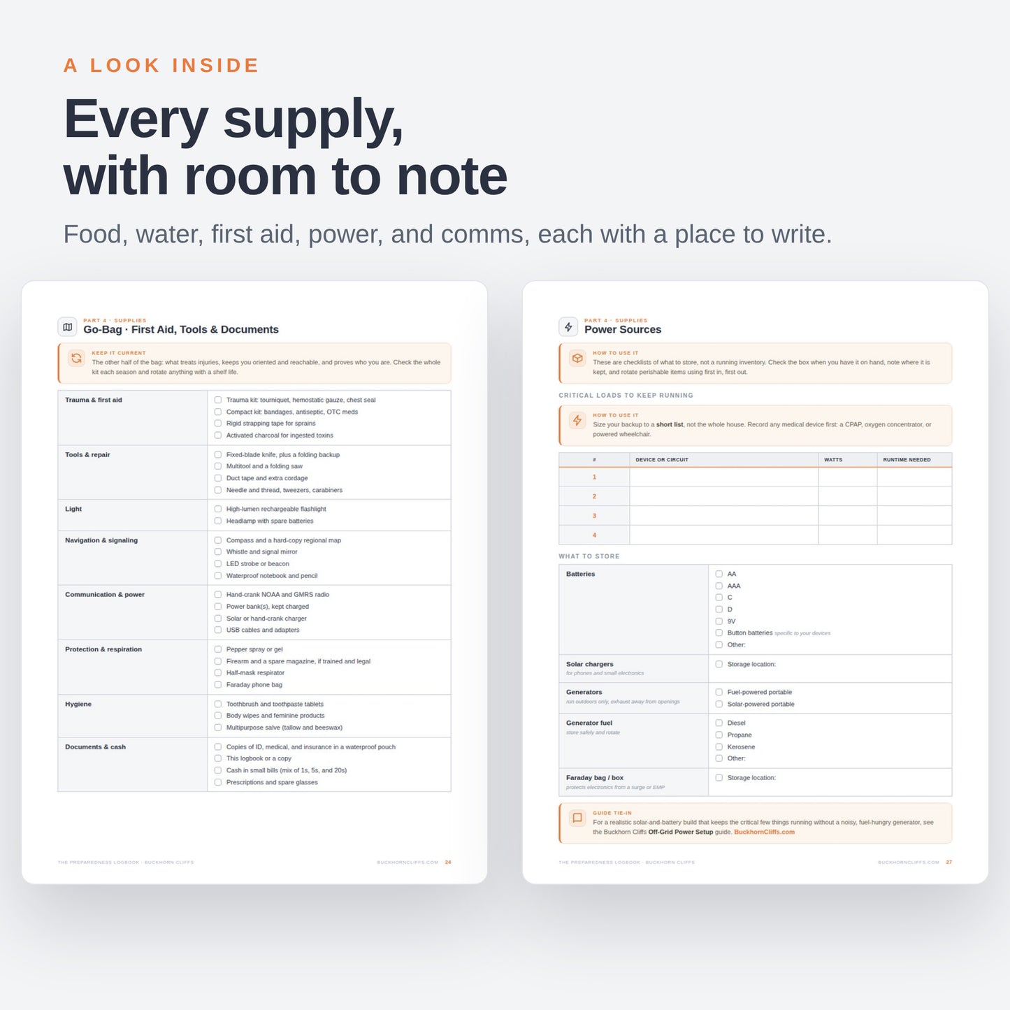 Preparedness Logbook - Digital PDF Download