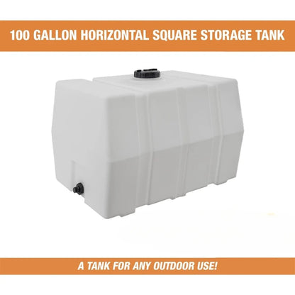 100-Gallon Horizontal Reservoir Water Tank