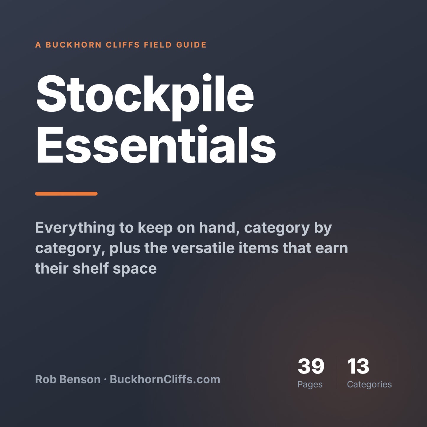 Stockpile Essentials Field Guide – Digital PDF Download