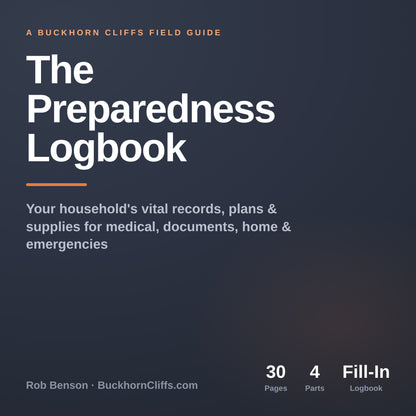 Preparedness Logbook - Digital PDF Download